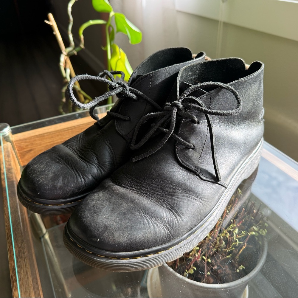 Dr. Martens Black Leather Chukka Boots
